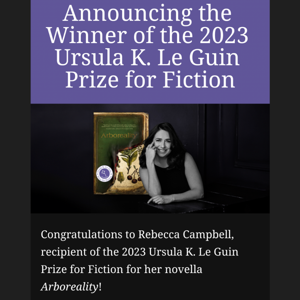 Ursula K Le Guin Prize Announcement